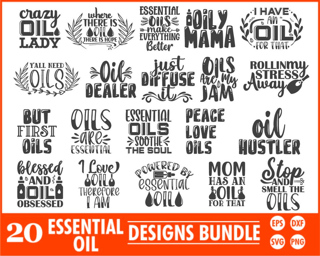 Essential Oil Quotes Design Bundle, Essential Oil Svg Bundle, Essential Oil Lovers Design Set