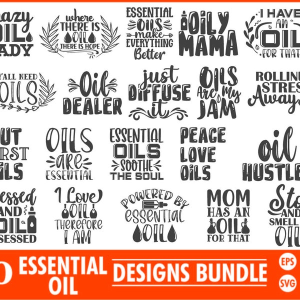 Ätherisches Öl Sprüche Design Bundle, Ätherisches Öl svg Bundle, Ätherisches Öl Liebhaber Design Set, PNG Bundle, SVG Design Bundle,