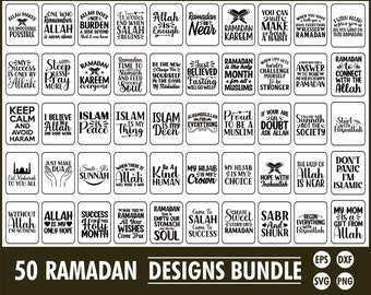 Ramadan SVG-bundel, Ramadan png-bundel, Dxf-bundel, eps-bundel, Ramadan SVG gesneden bestand snijden, silhouet, Cricut