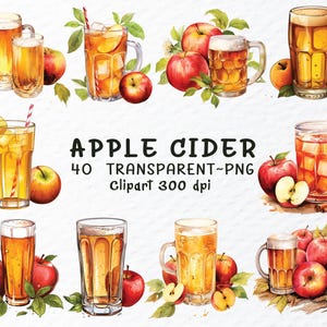Clipart de Sidra de Maçã Quente PNG, Arquivos de Sidra de Maçã em Aquarela PNG, Clipart de Outono em Aquarela, Clipart de Coquetel PNG, Adesivo de Sidra de Maçã Transparente