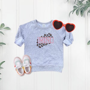Kids Embroidered Sweatshirt, Mini Leopard Embroidered Sweatshirt