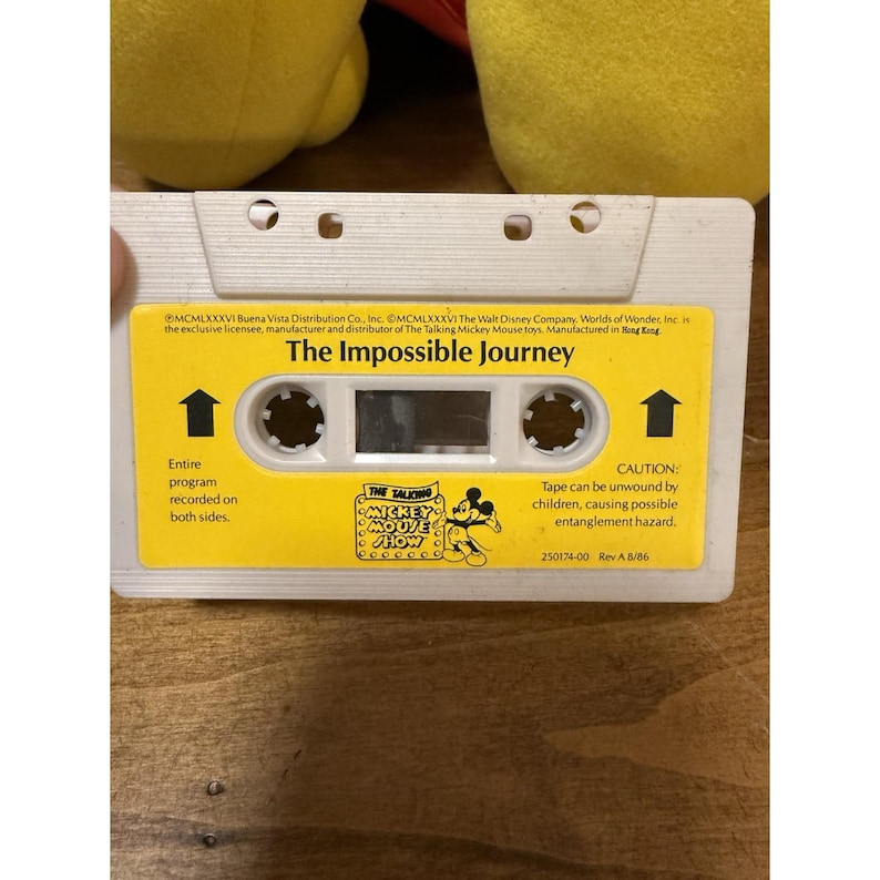 Peluche de Mickey Mouse parlante vintage con casete, juego de libros Worlds of Wonder imagen 6