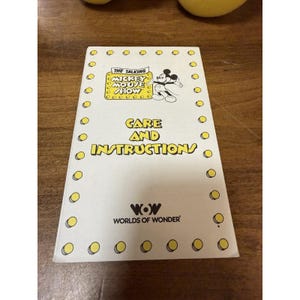 Peluche de Mickey Mouse parlante vintage con casete, juego de libros Worlds of Wonder imagen 3