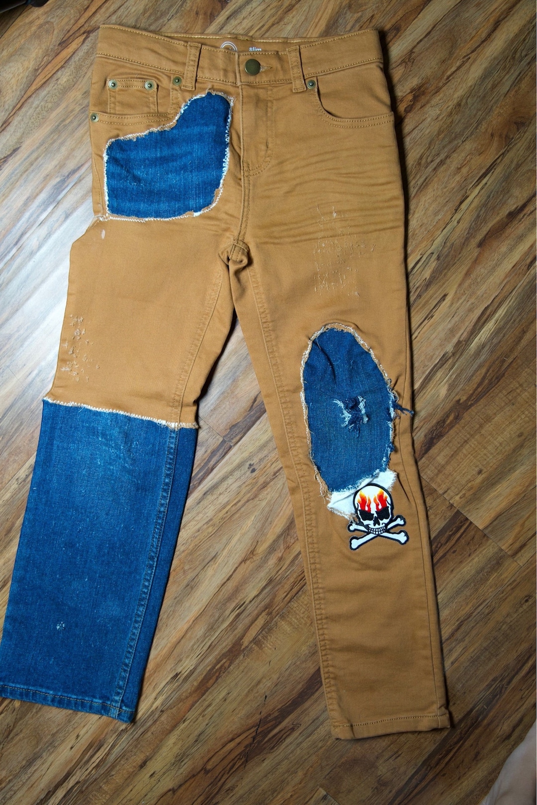 Reworked Patchwork Reworked Sample Patchwork Reworked Jeans - Etsy