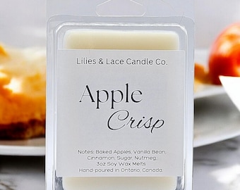 Fondants parfumés aux senteurs gourmandes (85 g) | Coulés à la main | Parfum intense et longue durée | Saveurs pomme, citrouille, citron, cannelle et pâtisserie | Parfum d'ambiance chaleureux