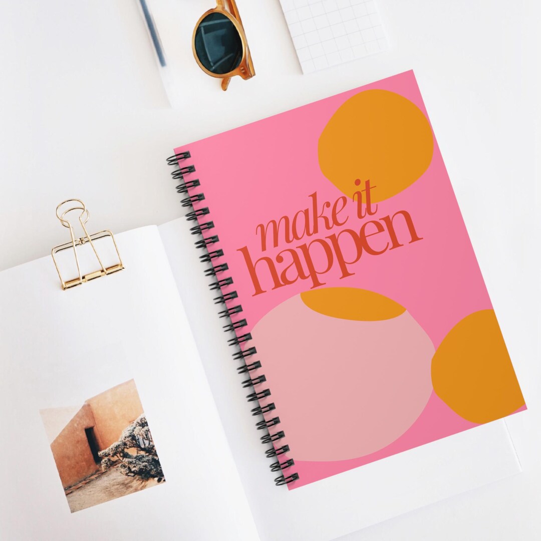 Make It Happen Spiral Notebook - Ruled Line Journal - Etsy