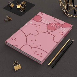 Diario de sueños / Kirby / lindo / Diario de tapa dura / Mate / Diario rosa / Cubierta de diario kawaii / Regalo de niña / Idea de regalo / Cuaderno