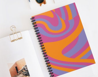 Y2K Spiral Notebook - Ruled Line| notebook | school book| sketchbook | ruled lined book | retro notebook