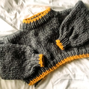 Mönster för tröja med stickning | Digital nedladdning | Mönster för tröja med stickning | Gör-det-själv | Anpassningsbart mönster