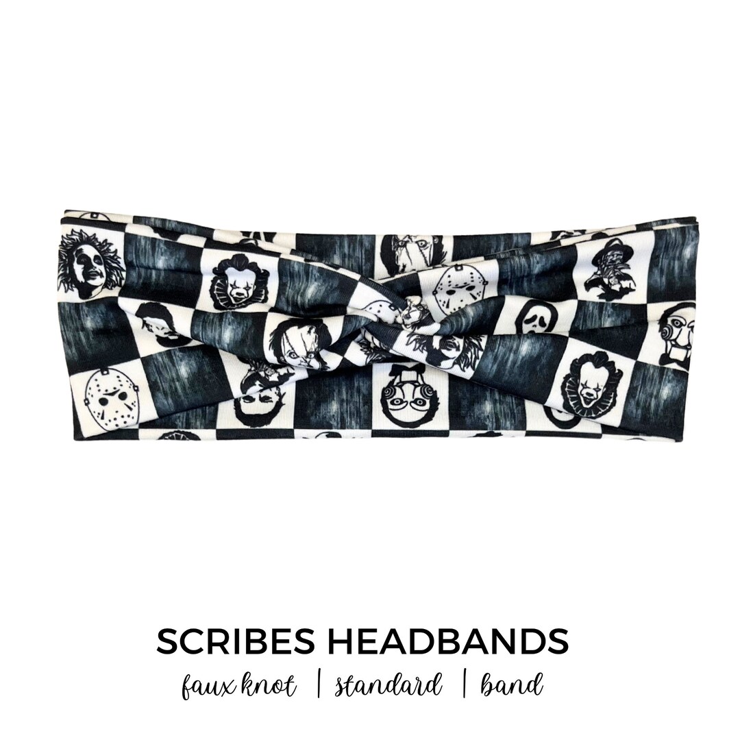 Checkered Scream, Michael Myers and Friends Standard Headband and 3