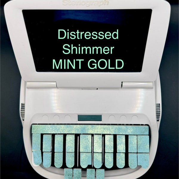 NEW!!   Distressed Shimmery  -  MINT GOLD