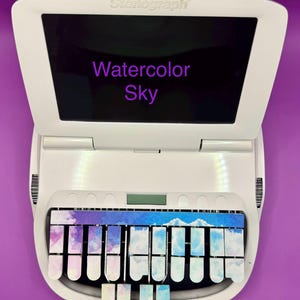 Watercolor Sky  -  Faux Leather Keypads