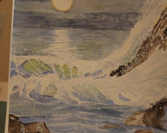 Moonlight Madness is an original watercolor painting