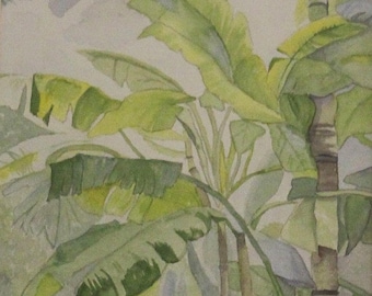 Tropical Foliage  an original watercolor painting
