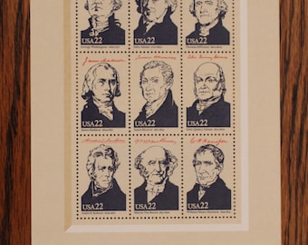 Presidents of the U S Postage Stamp Set 1986