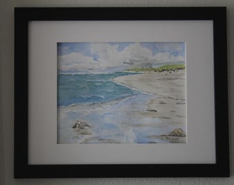 Sandcastles in the Sand is an original watercolor painting