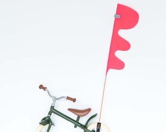 Reflektierende Dragon Tail Fahrradfahne, Sicherheitsfahne für Kinderfahrräder, Fahrradanhänger mit Drachenschwanz (ohne Flaggenstangen)