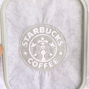 Starbucks Logo Embroidery File, PES File, Embroidery Hoop File, Embroidery Patch File, DST File