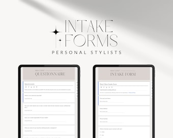 New Client Intake & Questionnaire, Personal Stylist Wardrobe Consultant | Google Forms Template
