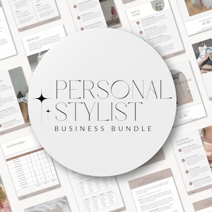 New Klient Business Bundle, Branding Kit, Persönlicher Stylist Garderoben-Berater | Canva, Google Forms und Google Docs-Vorlagen