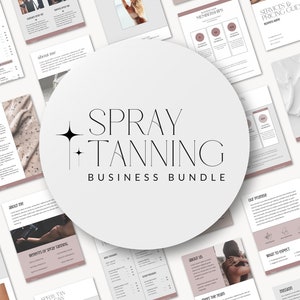 Brandingkit zakelijke bundel voor spraytan-activiteiten, spraytan-artiesten | Canva, Google Formulieren en Google Documenten-sjablonen