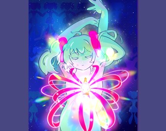 Madoka x Sailor Moon Transformation A4 Print