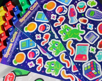 Space Cats Sticker Sheet