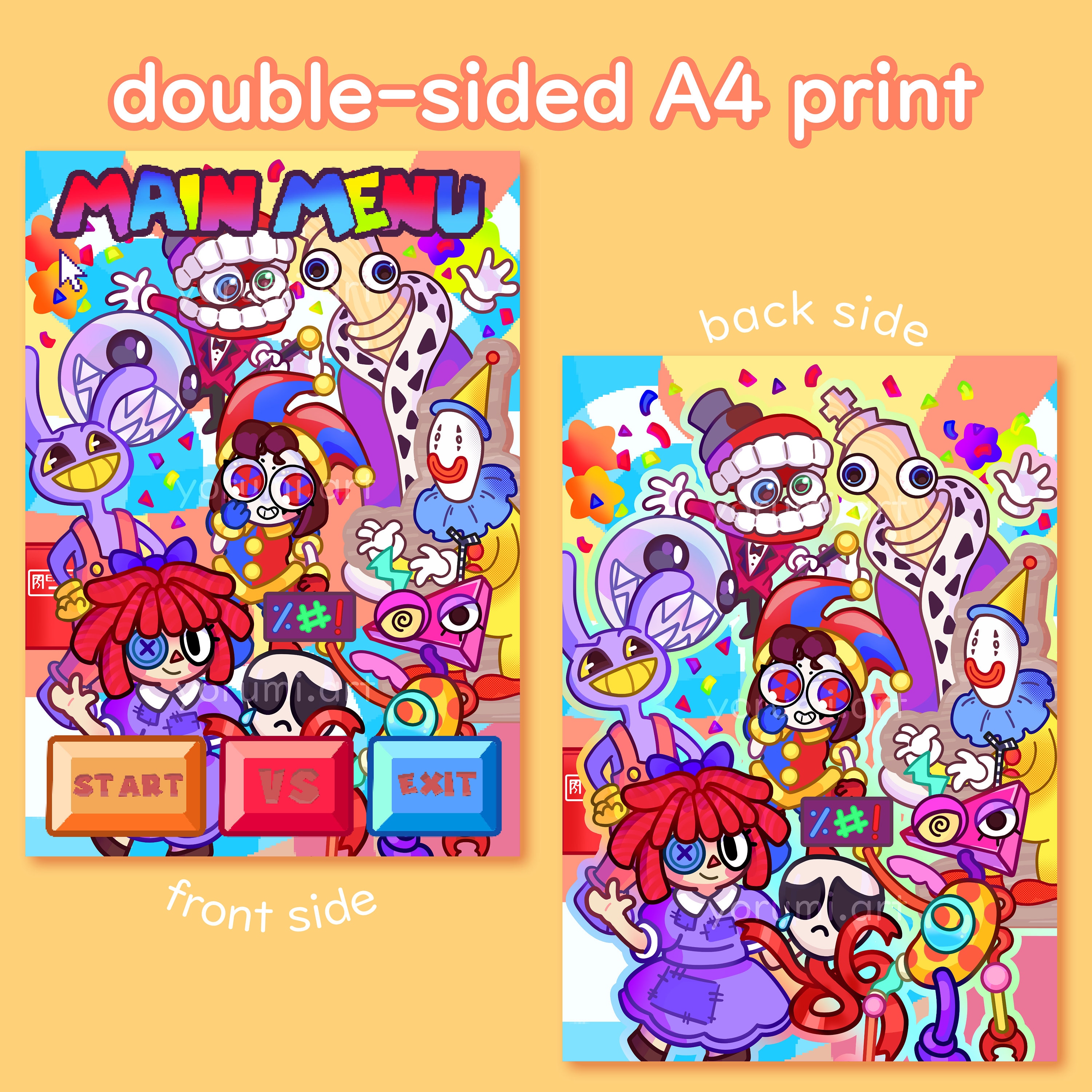 Double-sided A4 Print Digital Circus