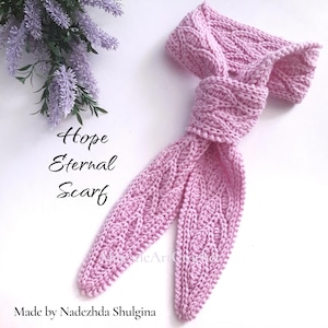 Patrón de bufanda de ganchillo Hope Eternal, estilo punto brioche (patrón en PDF)