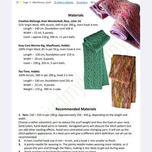 Crochet scarf pattern slip stitch crochet knit look short rows crochet design summer Liudmyla Hefny clematis beret image 4