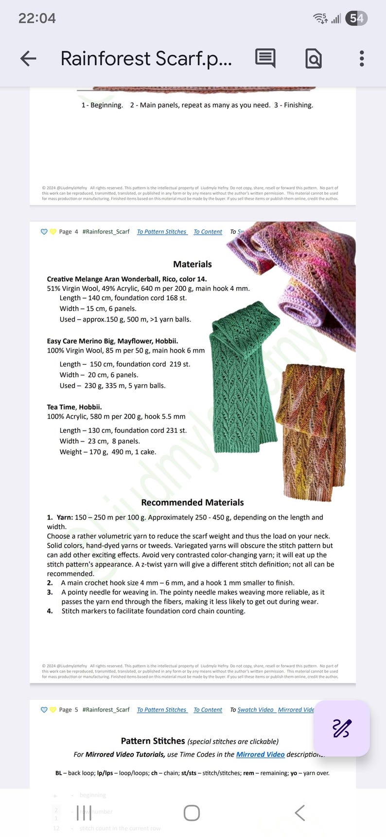 Crochet scarf pattern slip stitch crochet knit look short rows crochet design summer Liudmyla Hefny clematis beret image 4