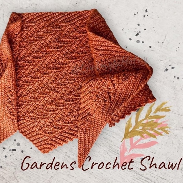 Lace häkeln Sommer Tuch Muster, Video-Tutorials, häkeln Schal Wrap, Kettmaschen, Strick-Look Brioche häkeln Spitzenmuster