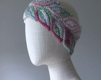 CROCHET PATTERN & VIDEO, Headband Pattern,  pdf+ Video Tutorials, Beauty Crown, Brioche short rows knit look slip stitch