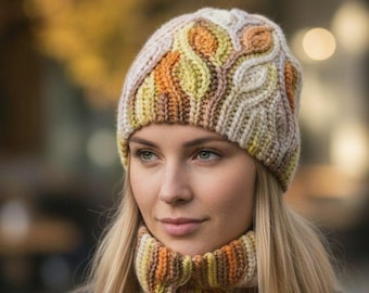 Patrón de crochet Ivy Hat, vueltas cortas, punto deslizado, aspecto tejido, brioche, PDF
