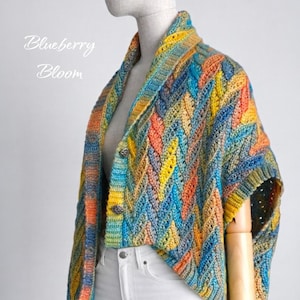 HÄKELN CARDIGAN MUSTER + Video, Linke-freundlich gespiegelte Anleitungen, Stricklook Hebemaschen Brioche, gehäkelter Cardigan, digitaler pdf Download