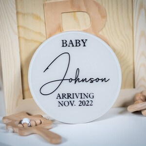 Pregnancy Announcement Sign | Acrylic Baby Reveal Sign | Custom Pregnancy Reveal | Personalized Baby Sign | Baby Arrival Sign