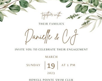 Romantic Greenery Invitation
