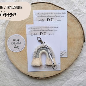 Trauzeuge / Trauzeugin Geschenk / Willst du meine Trauzeugin sein? / crazyCREATIVEdaisy