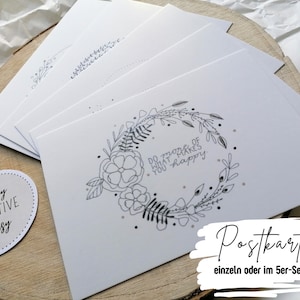 Hochwertiges selbstgezeichnetes Postkarten Set "Liebe"/ Mutmacher-Karten / Affirmationskarten / crazyCREATIVEdaisy