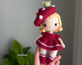 Amigurumi Handmade Gift Toy - Mushroom Doll Emily - Ready-made product