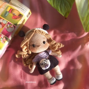 Crochet English Pattern - Rose Doll (Pdf) Digital Design #rose #amigurumi #amigurumidoll #englishpattern #panda #pandadoll