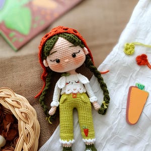 Crochet English Pattern - Olivia Doll (PDF) Digital Product #bunnydoll #amigurumipattern #amigurumibunnies #rabbitears #easter #eastergift