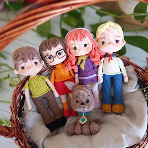 Patrón Inglés a Crochet - Set 5 en 1 - Muñecas Amigurumi #amigurumitoy #amigurumicrochet #amigurumipatterns #amigurumiboydoll