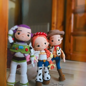 3 in 1 Set - Crochet English Pattern - Robot , Cowgirl, Sheriff Doll - PDF Digital File #amigurumi #crochetdolls #amigurumipattern