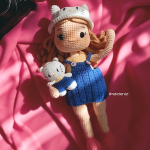 Kiyomi and Kitty English Pattern (pdf) (digital) #englishpattern #amigurumipattern #amigurumidoll #kitty