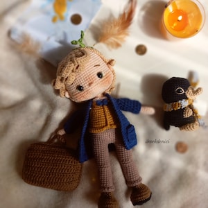 Crochet English Pattern (PDF) - Wizard Boy and Animal #fantastic #amigurumi #amigurumipattern #englishpattern #magic