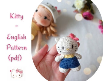 Kitty English Pattern (pdf) #amigurumi #toys # crochettoys #englishpattern #amigurumikitty