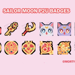 Sailor Moon Cute P2U Premade Twitch Badges