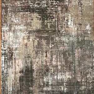 Kalaty Rug Hand-Knotted Wool and Viscose ONE OF A KIND 548779 8 X 10 Handmade Wool and Bamboo Silk Indoor Area Rug