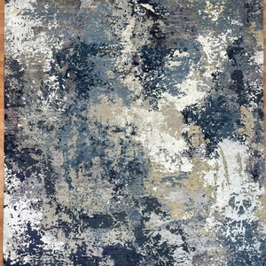 Kalaty Rug Hand-Knotted Wool and Viscose ONE OF A KIND 548780 8 X 10 Handmade Wool and Bamboo Silk Indoor Area Rug